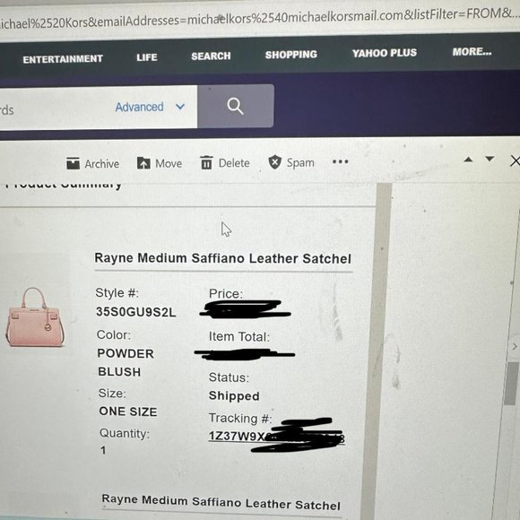 Rayne Medium Saffiano Leather Satchel (Powder Blush - Picture 8 of 8